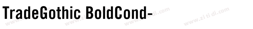 TradeGothic BoldCond字体转换